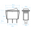 Interruptor luminoso rectangular tecla roja 16 Amp 250V